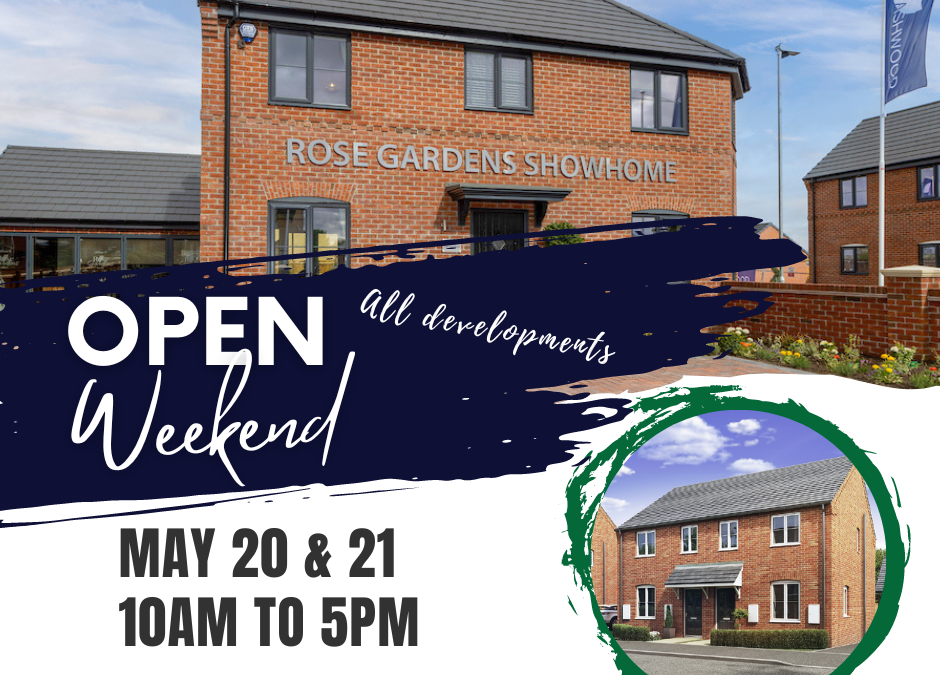 Open weekend across all developments, May 20 and 21